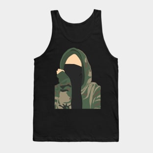 Stay True; Muslim girl on camouflage hoodie Tank Top